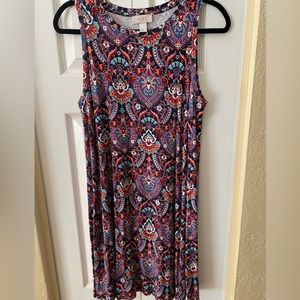 LOFT Medium Floral Boho Sleeveless Dress